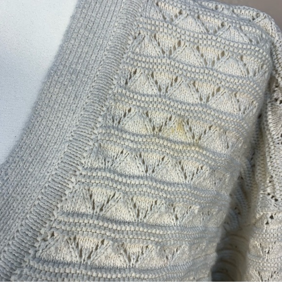 Veronica Beard Bracia Pointelle V Neck Sweater - Picture 3 of 15